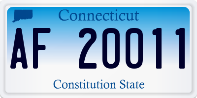 CT license plate AF20011