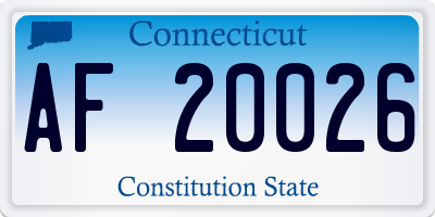 CT license plate AF20026