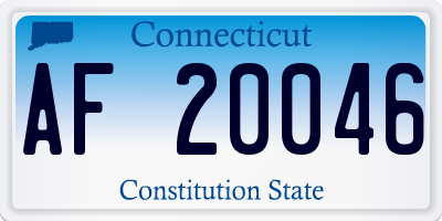CT license plate AF20046