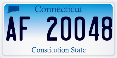 CT license plate AF20048