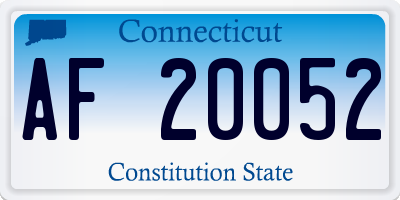 CT license plate AF20052
