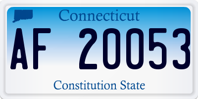 CT license plate AF20053
