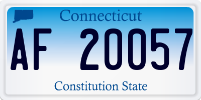 CT license plate AF20057