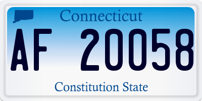 CT license plate AF20058
