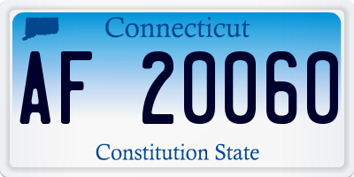 CT license plate AF20060