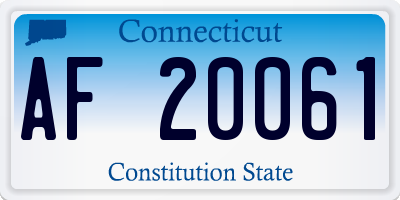 CT license plate AF20061