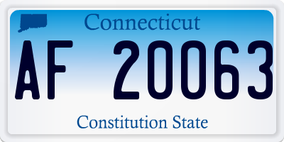 CT license plate AF20063