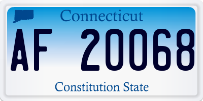 CT license plate AF20068