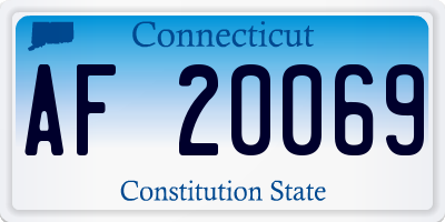 CT license plate AF20069