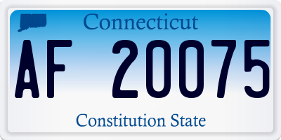 CT license plate AF20075