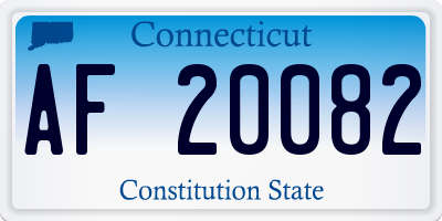 CT license plate AF20082