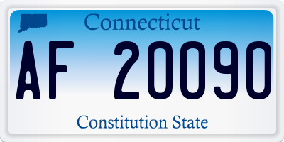 CT license plate AF20090
