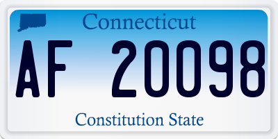 CT license plate AF20098