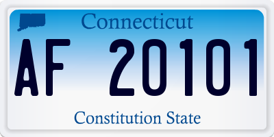 CT license plate AF20101