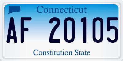 CT license plate AF20105