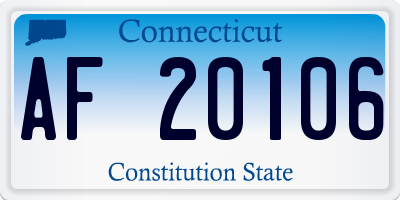 CT license plate AF20106