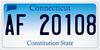 CT license plate AF20108
