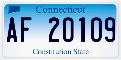 CT license plate AF20109