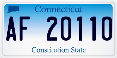 CT license plate AF20110