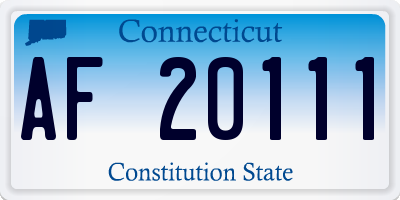 CT license plate AF20111