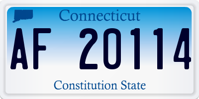 CT license plate AF20114