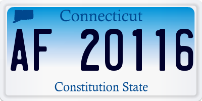 CT license plate AF20116