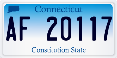 CT license plate AF20117
