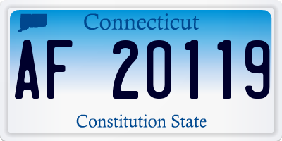 CT license plate AF20119