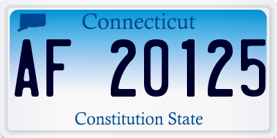 CT license plate AF20125