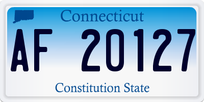 CT license plate AF20127