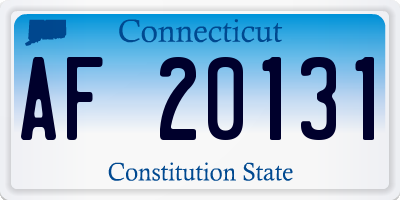 CT license plate AF20131