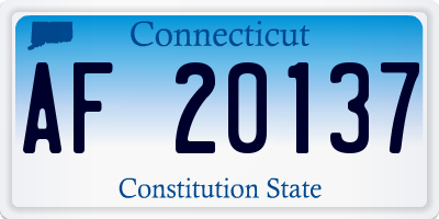 CT license plate AF20137