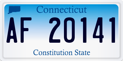 CT license plate AF20141