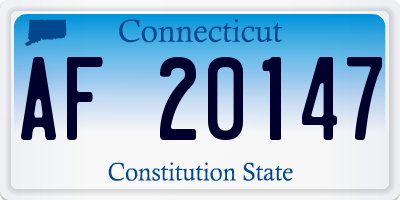 CT license plate AF20147