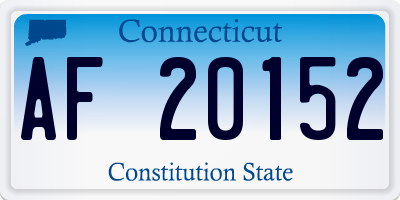 CT license plate AF20152