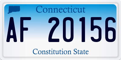 CT license plate AF20156
