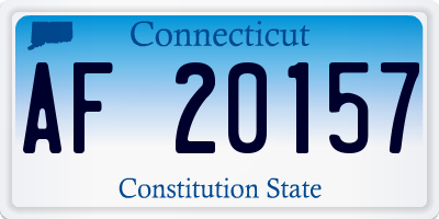CT license plate AF20157