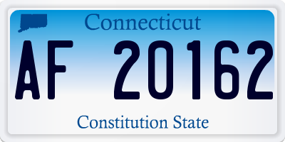 CT license plate AF20162