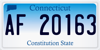 CT license plate AF20163