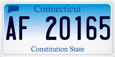 CT license plate AF20165