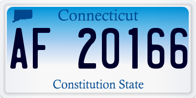 CT license plate AF20166