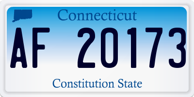 CT license plate AF20173