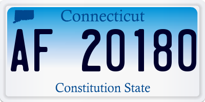 CT license plate AF20180