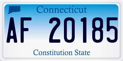 CT license plate AF20185