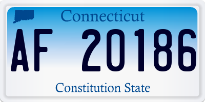 CT license plate AF20186