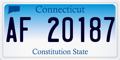 CT license plate AF20187
