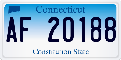 CT license plate AF20188