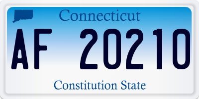 CT license plate AF20210