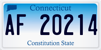 CT license plate AF20214