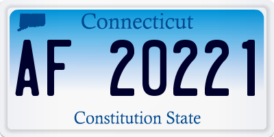 CT license plate AF20221
